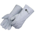 Gray Leather Welder Gloves w/Kevlar Sewn